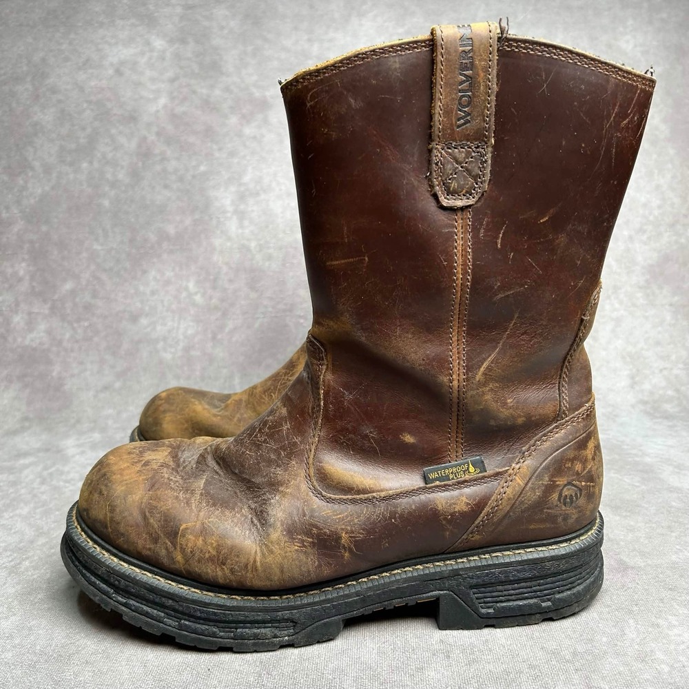 Wolverine Hellcat Wellington Brown Leather Work Boots Men 11.5 EW W200066